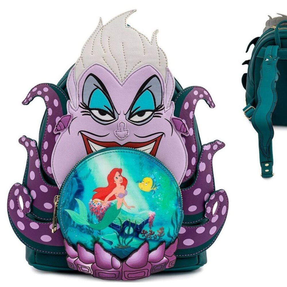Loungefly Disney Little Mermaid Ursula Crystal Ball Mini Backpack New WIth Tags.